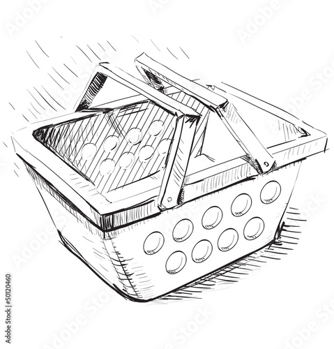 Supermarket food basket