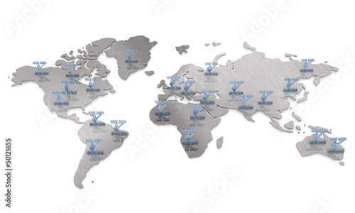 Isolated international digital data protection map