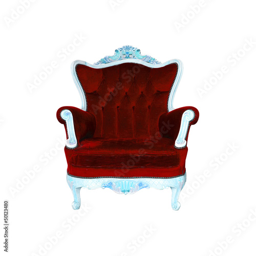 Luxurious armchair with clipng part