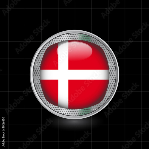 Metallbutton Flagge Dänemark