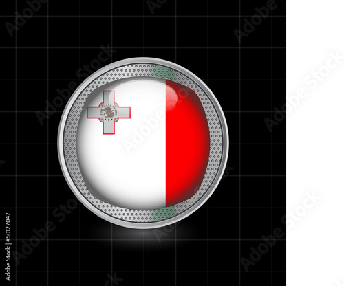 Metallbutton Flagge Malta