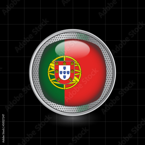 Metallbutton Flagge Portugal