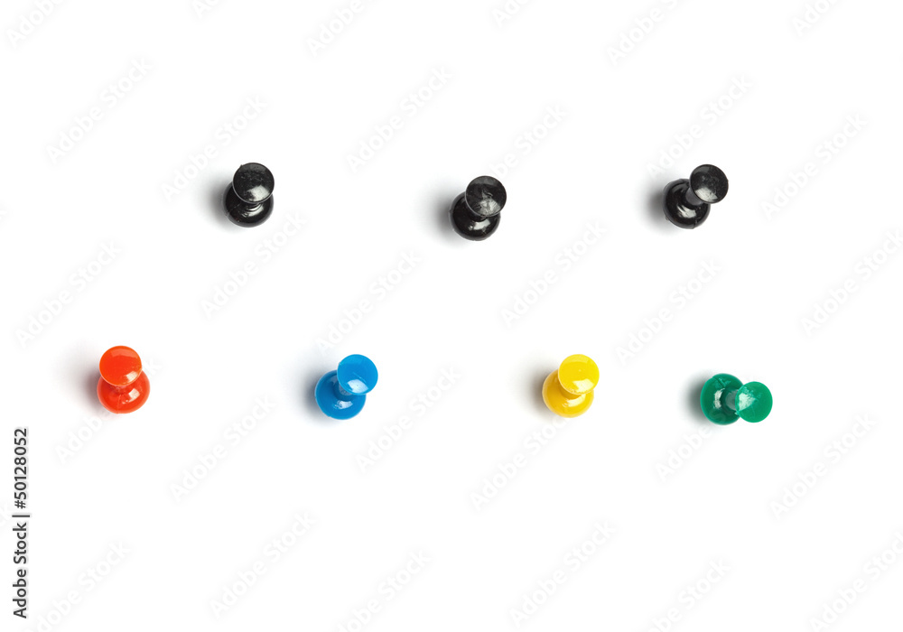Colorful push pins Colorful push pins