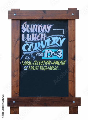 Sunday carvery pub sign