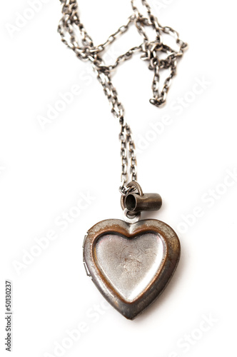 necklace with a heart-shaped part