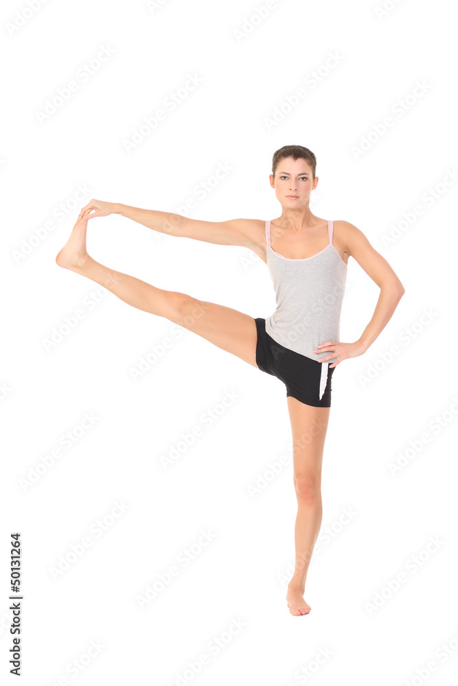 Young woman training yoga Young woman training yoga