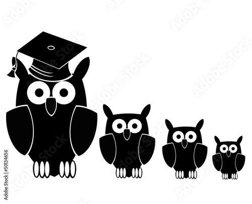 teacher and students (owl)