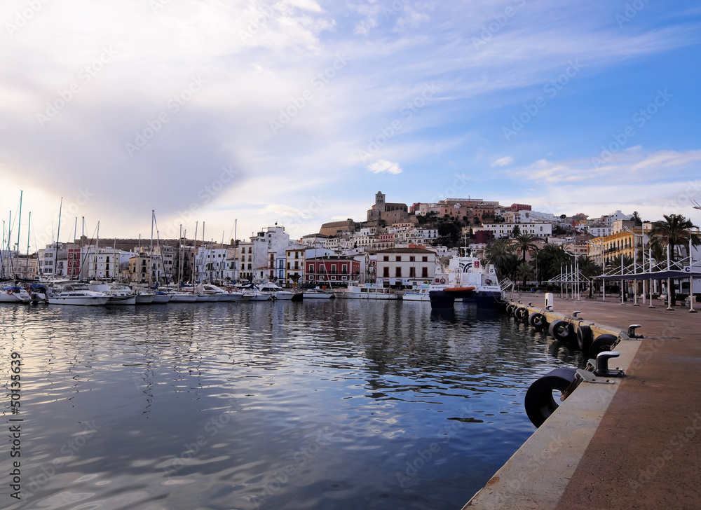 Harbor in Ibiza Town, Balearic Islands, Spain