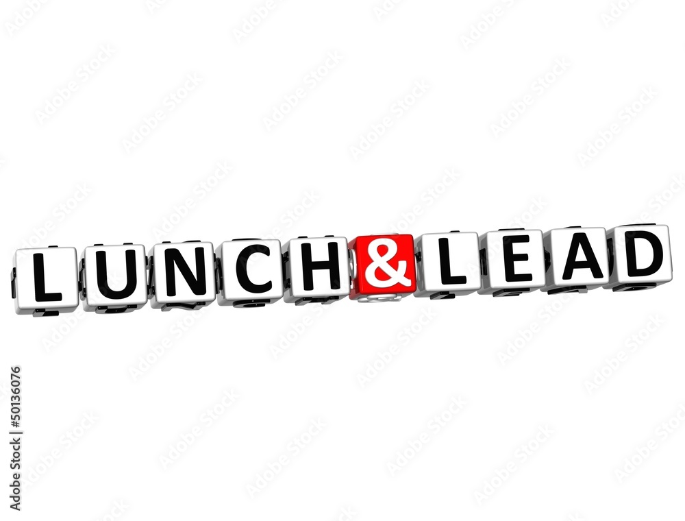 3D Lunch And Lead Button Click Here Block Text 3D Lunch And Lead Button Click Here Block Text