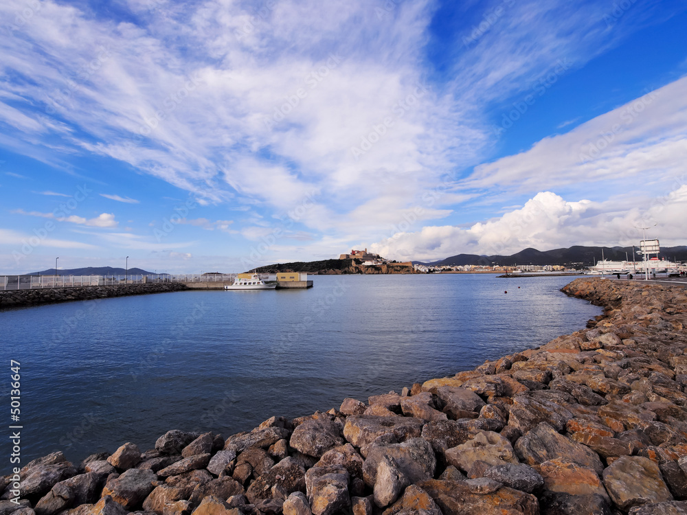 Harbor in Ibiza Town, Balearic Islands, Spain Harbor in Ibiza Town, Balearic Islands, Spain