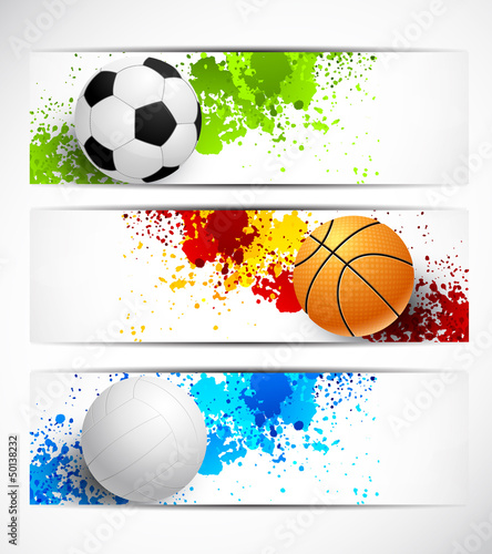 Set of sport banners