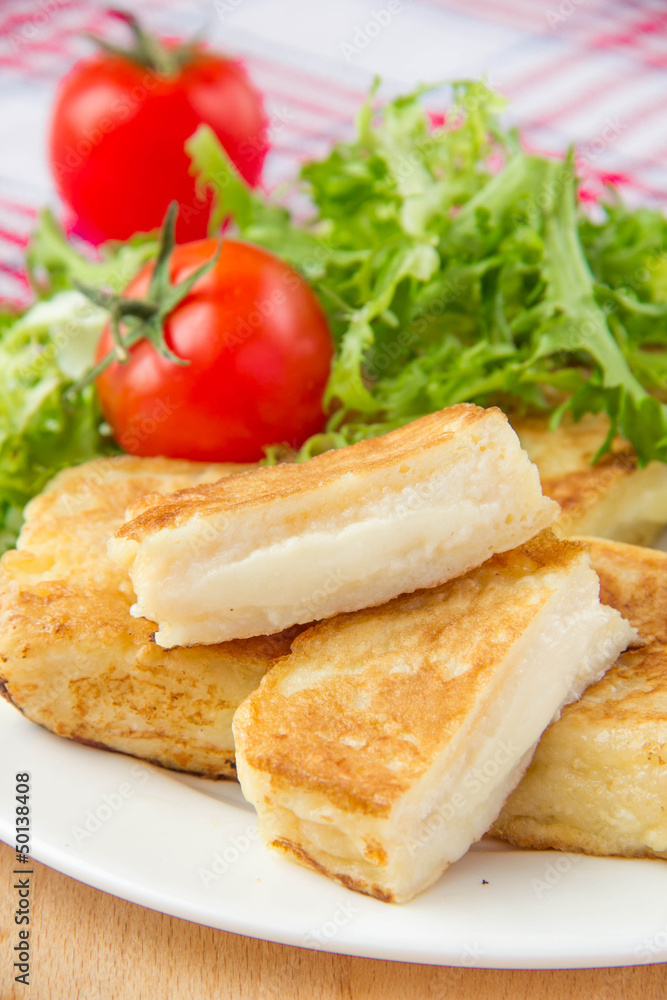 French toast with eggs and mozzarella French toast with eggs and mozzarella