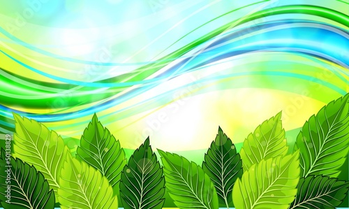 Spring background of blue sky