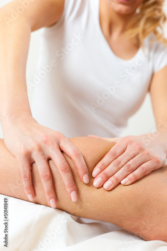 Patient at the physiotherapy - massage photo