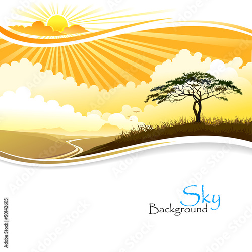 Sunrise in African Desert