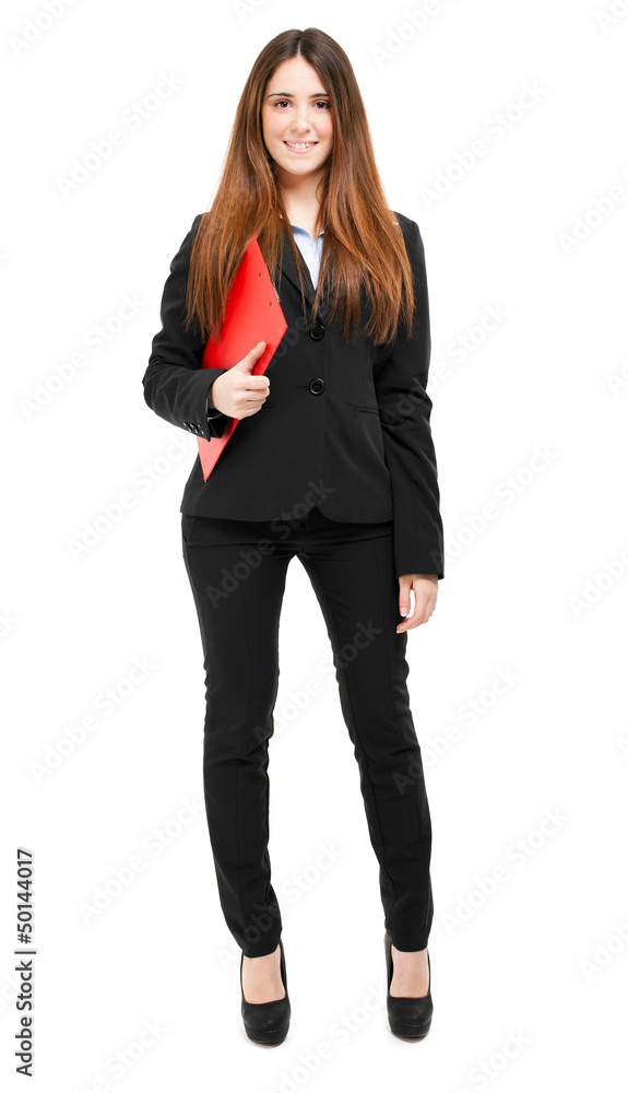 Full length businesswoman isolated on white Full length businesswoman isolated on white