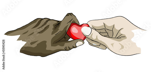 hands holding the heart