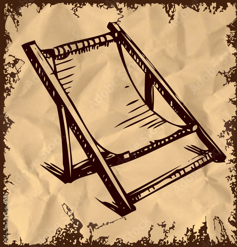 Wooden collapsible chaise lounge for rest