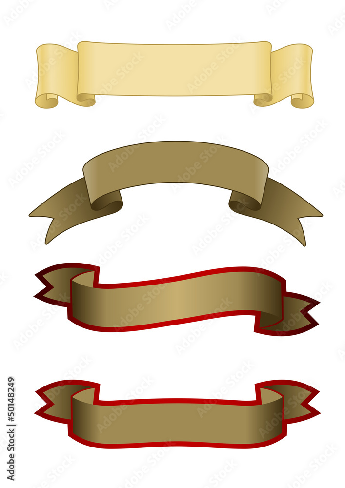 Scroll Banners. A set of decorative banners designed in an old-fashioned style. Vector graphics isolated on white background. Scroll Banners. A set of decorative banners designed in an old-fashioned style. Vector graphics isolated on white background.