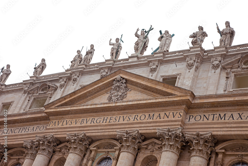Fototapeta premium Front View of Saint Peter's Basilica,Vatican