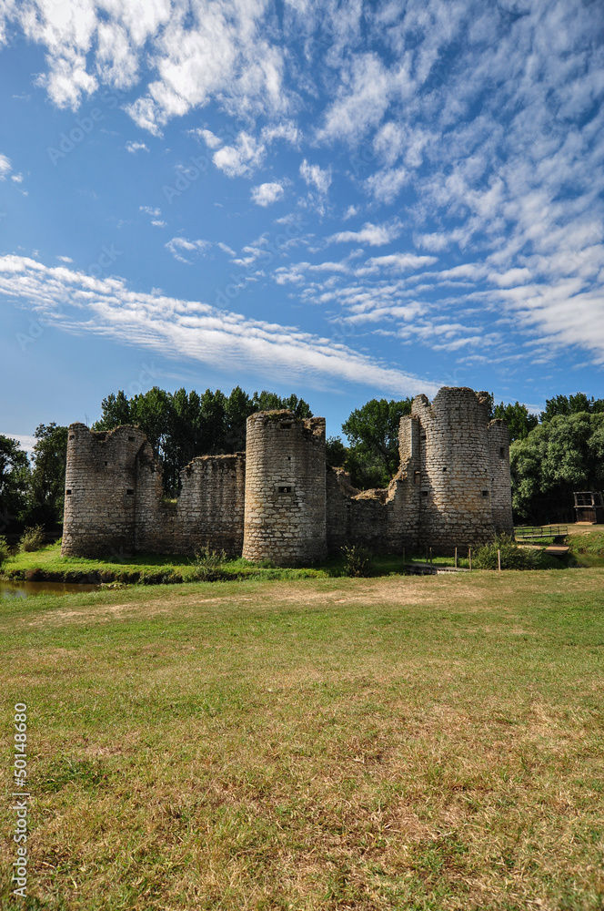 old castle ruin on a summer day