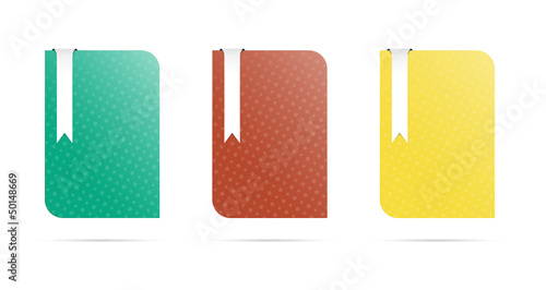 blank template with bookmark