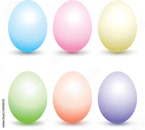 Isolated Easter Eggs