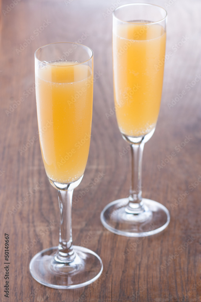 Bellini cocktail prepared in the traditional way Bellini cocktail prepared in the traditional way