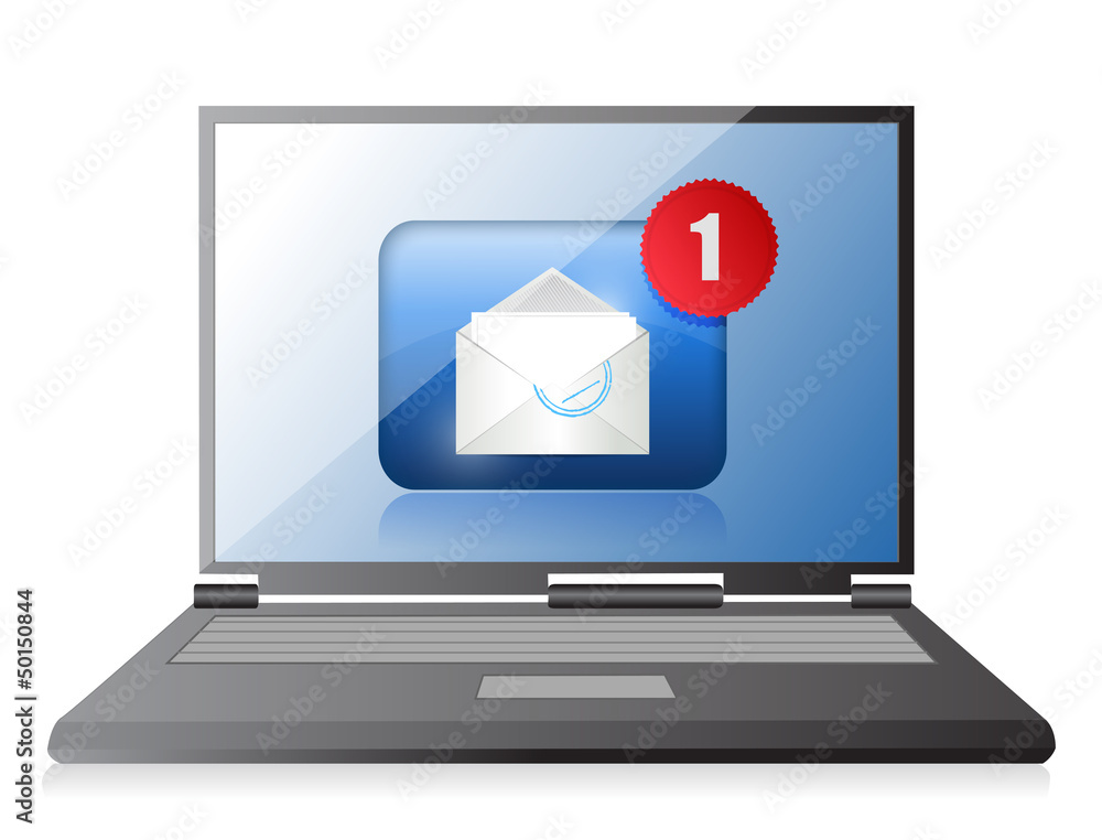 Laptop and email. Communication concept Laptop and email. Communication concept
