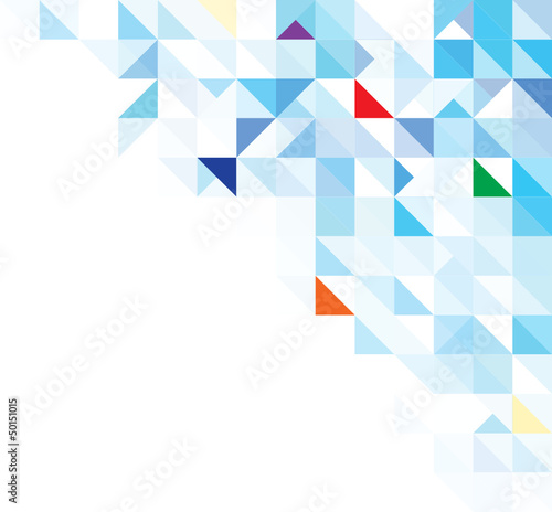 blue bright abstract triangles background