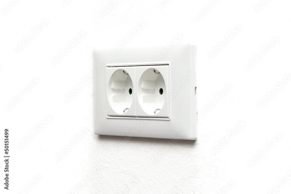 Power outlet isolated on white Power outlet isolated on white
