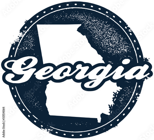 Georgia USA State Stamp