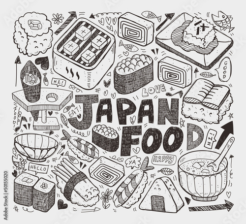 doodle Japanese sushi element