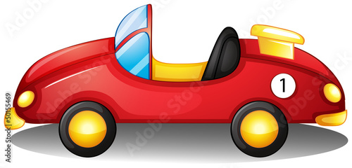 A red toy car