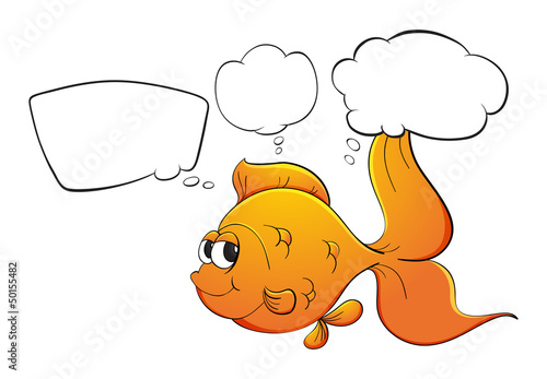 A gold fish with empty callouts
