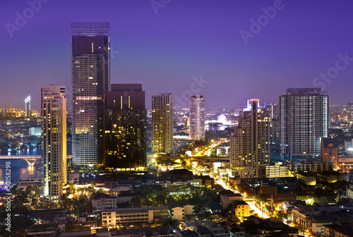 Modern Urban City Skyline, Bangkok, Thailand