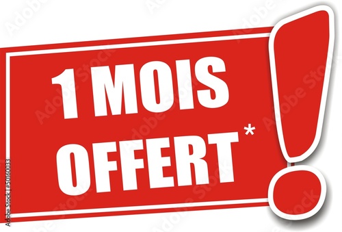 étiquette 1 mois offert