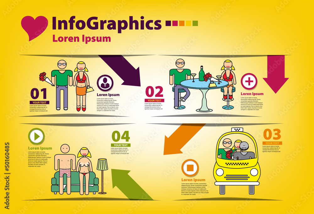 Infographics on the topic of men and women