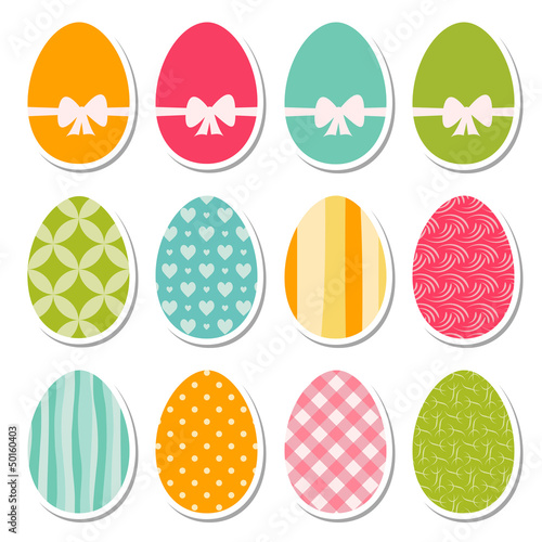 set of egg stickers