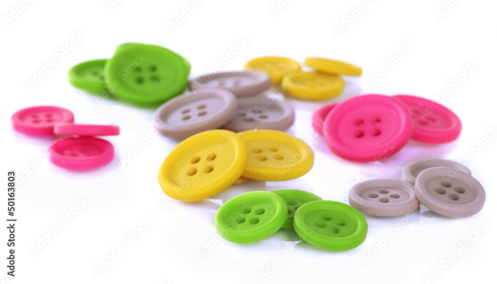 Bright colored buttons isolated on white Bright colored buttons isolated on white