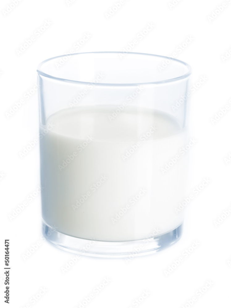 Glass of milk isolated on white Glass of milk isolated on white
