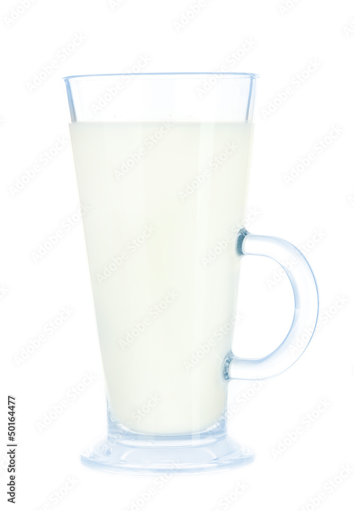 Glass of milk isolated on white Glass of milk isolated on white