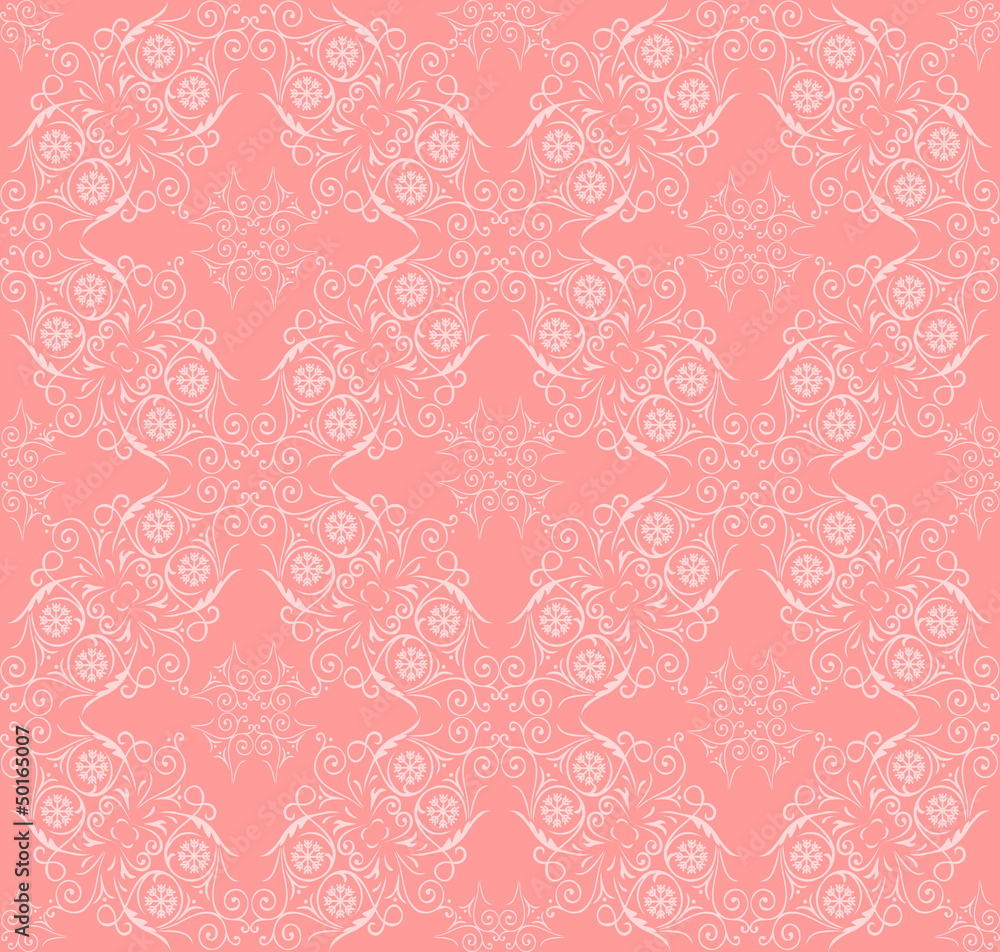 Seamless lace pattern with swirling floral elements Seamless lace pattern with swirling floral elements