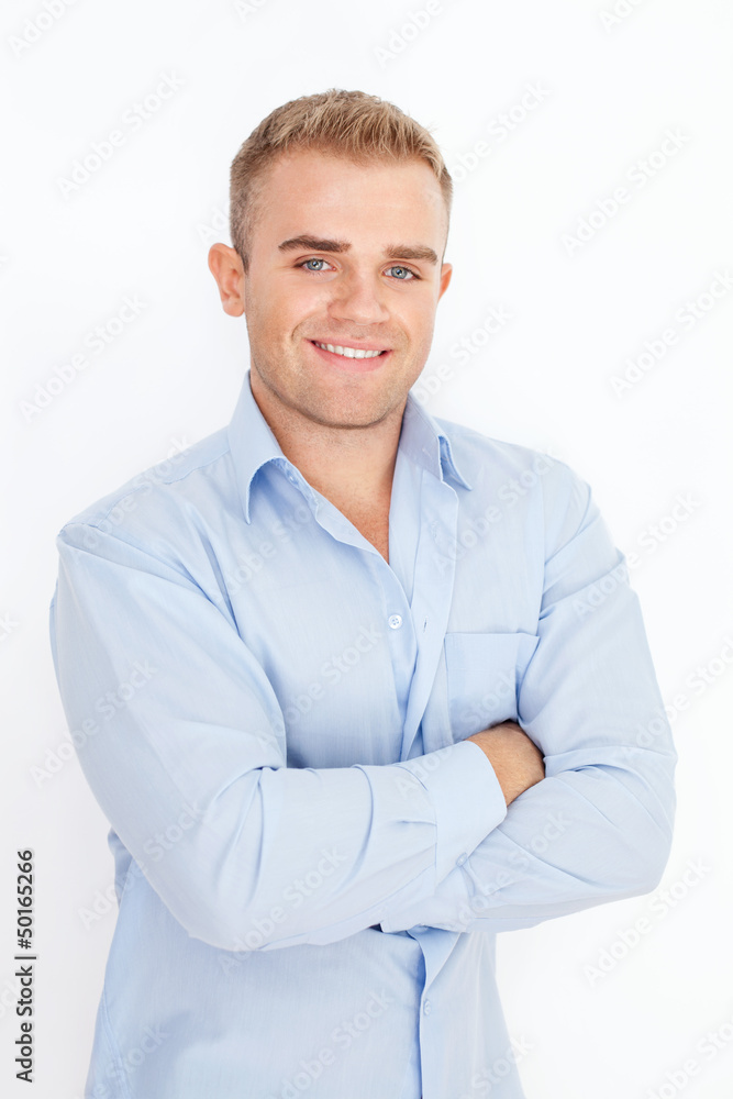 Portrait of happy smiling young businessman Portrait of happy smiling young businessman