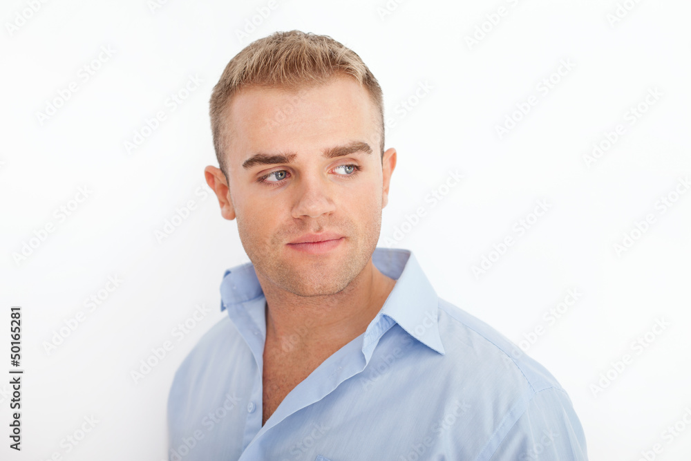 Closeup portrait of happy smiling young businessman Closeup portrait of happy smiling young businessman