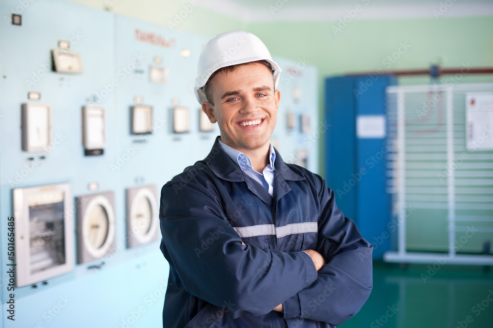 young engineer in control room young engineer in control room