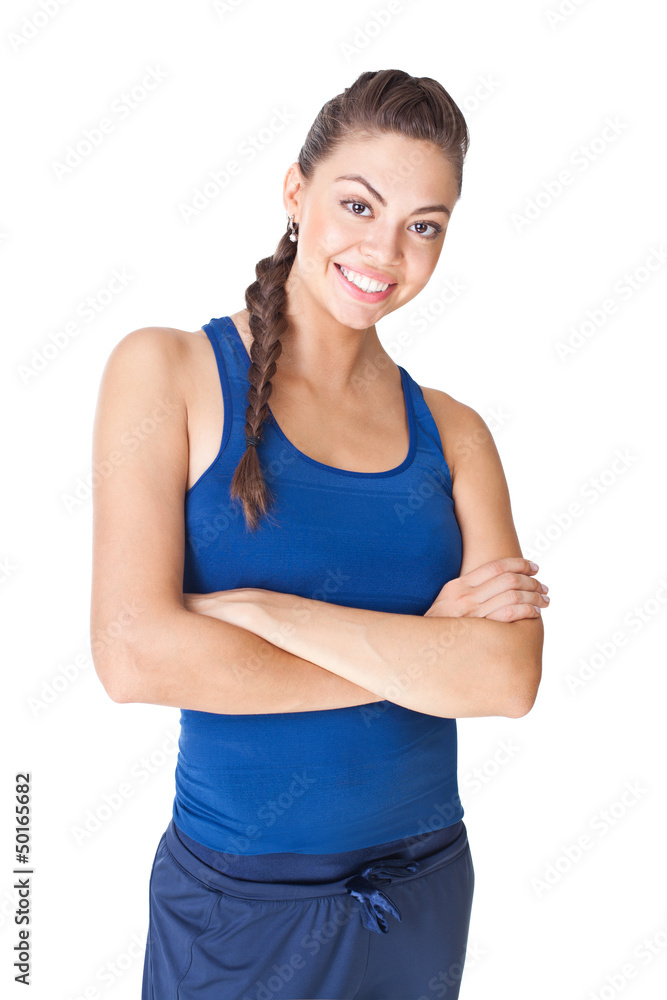 young sport woman isolated on white background young sport woman isolated on white background