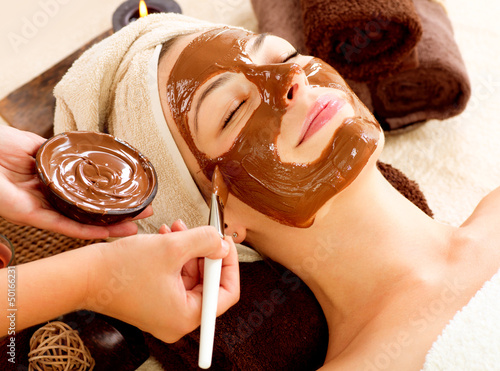 Chocolate Mask Facial Spa. Beauty Spa Salon photo