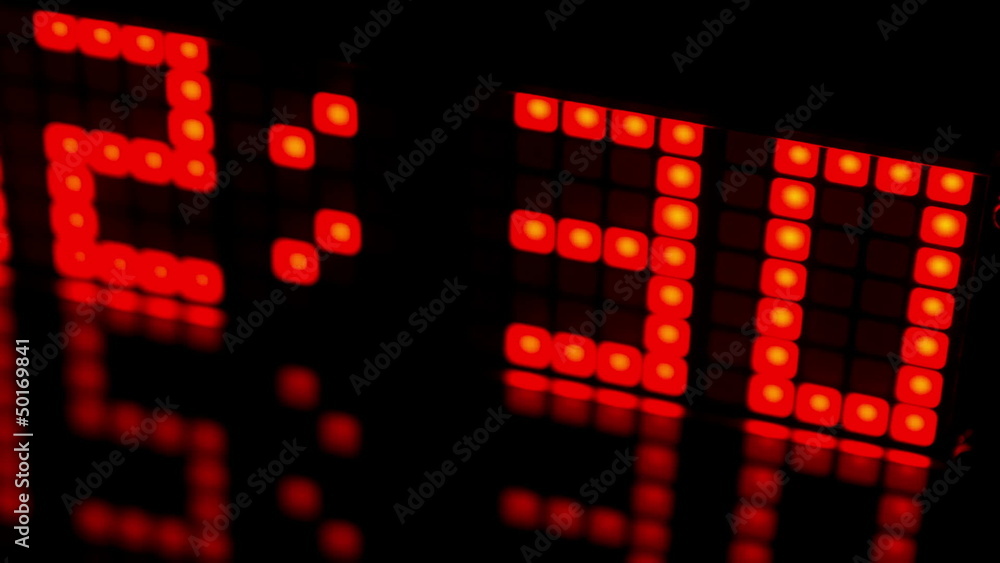 numerical digital display made from an LED clock counter numerical digital display made from an LED clock counter