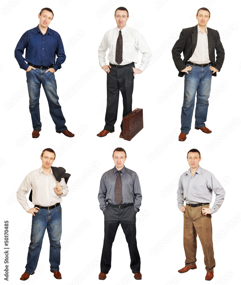 Obraz premium Man Wearing Diverse Clothes